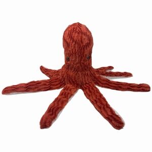 The Petting Zoo Red White Octopus  Plush Toy Sparkle Eyes Stuffed Animal 19"